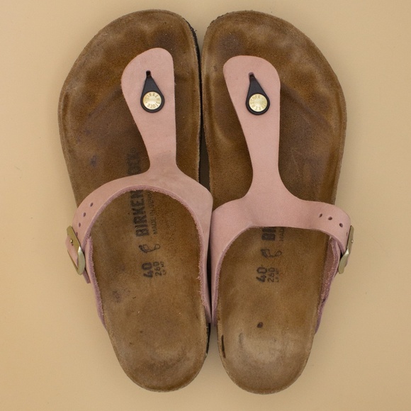 Birkenstock Gizeh Nubuk Dusty Pink Sandals Women's Size 9.5 EU 40 - Picture 5 of 8